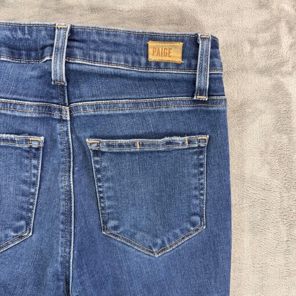 Paige Hoxton Slim Jeans Women's Size 25 Blue Dark Wash Denim Pants - Picture 5 of 7